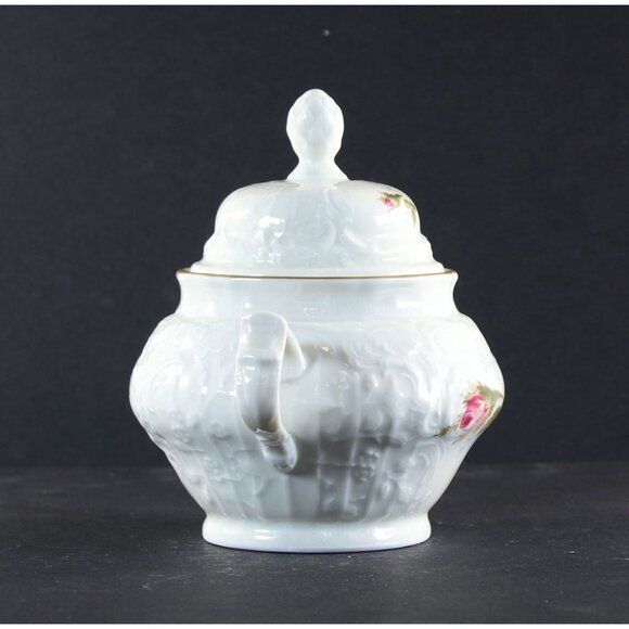 Sugar Bowl & Lid Ivory Rose Sanssouci ROSENTHAL Classic Made in Germany 1950s - Picture 3 of 12